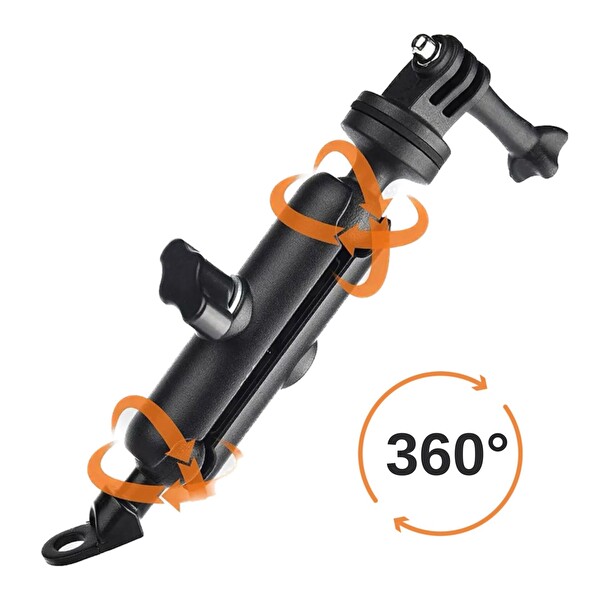 Fimtech Motosiklet Bisiklet Aynaya Monte Ayarlanabilir Kamera Tutucu Aparat