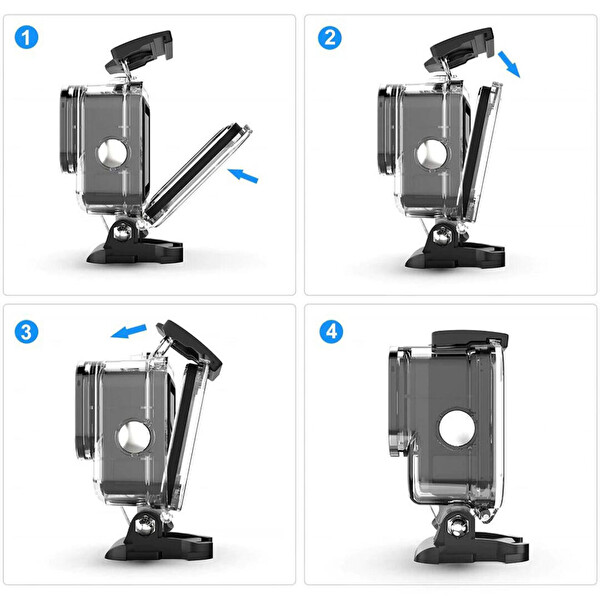 Fimtech Gopro Hero 9 - 10 - 11 Black Uyumlu 40m Su Geçirmez Kap Housing