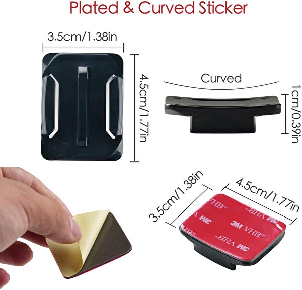 Fimtech Tüm Aksiyon Kameralar İle Uyumlu Kask Bağlantı Seti