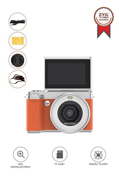 Torima CMR45 Wifi 5K Dijital Fotoğraf Video Kamera Turuncu