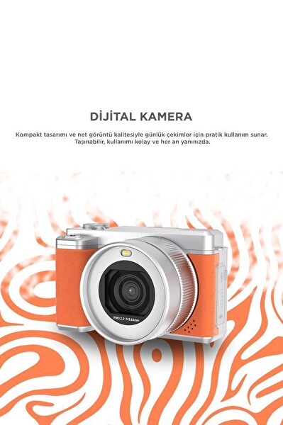 Torima CMR45 Wifi 5K Dijital Fotoğraf Video Kamera Turuncu