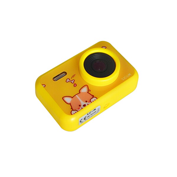Sjcam FunCam Çocuklar İçin Köpek Desenli Sarı Fotoğraf Makinesi Ve Kamera