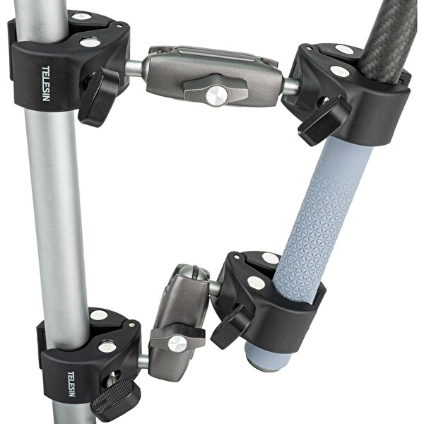 Telesin Çift Başlı Yengeç Kelepçesi - Double Clamp Mount