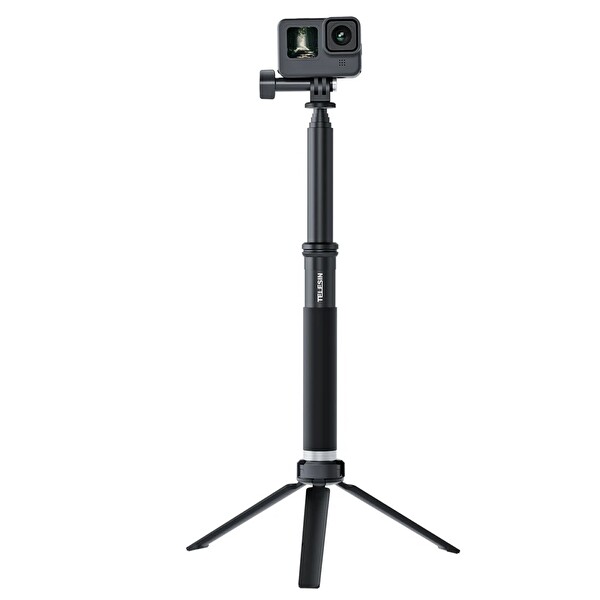 Telesin 90 CM Selfie Stick ve Tripod Telefon ve Aksiyon Kamera Standı