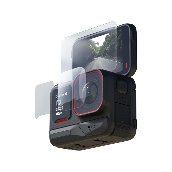 Telesin Insta360 Ace Pro 2 Uyumlu Temperli Cam Ekran Koruyucu Film