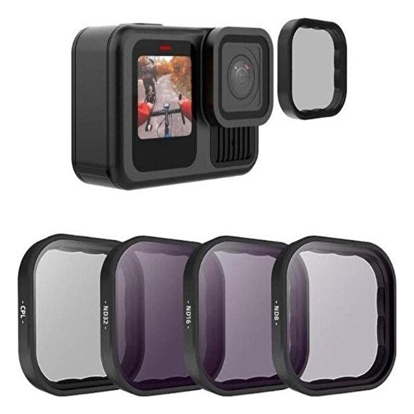 Telesin Gopro Hero 13 CPL-ND8-16-32 Filtre Seti S5-Flt-13-TGP