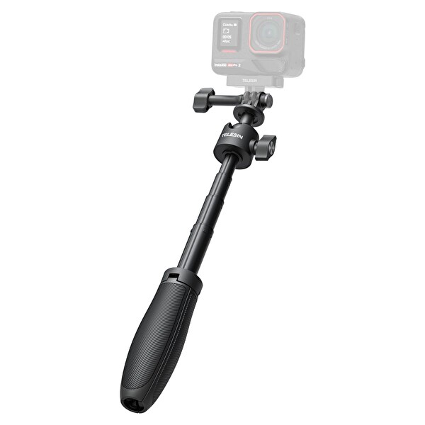 Telesin 3.0 Top Başlıklı Tasarım 360 Derece Hareket Edebilen Mini Seflie Stick