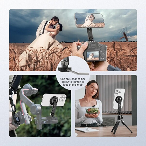 Neewer DS031 Profesyonel Manyetik Telefon Tripod Bağlantı Aparatı