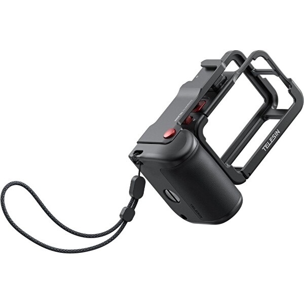 Telesin DJI Osmo Action 3-4-5 Pro Uyumlu Alüminyum Metal Streetgrip Kit