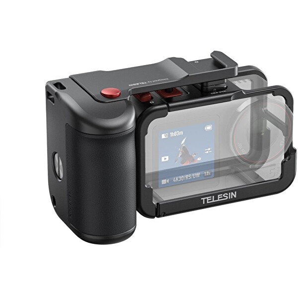 Telesin DJI Osmo Action 3-4-5 Pro Uyumlu Alüminyum Metal Streetgrip Kit