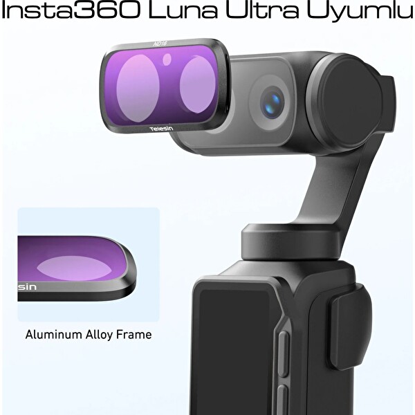 Telesin INSTA360 Luna Ultra Uyumlu Nd Filtre Seti ND4-ND16-ND64
