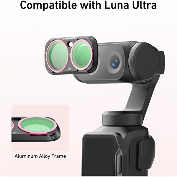 Telesin INSTA360 Luna Ultra Uyumlu Filtre Seti Cpl-Vnd2-32-Siyah Difüzyon