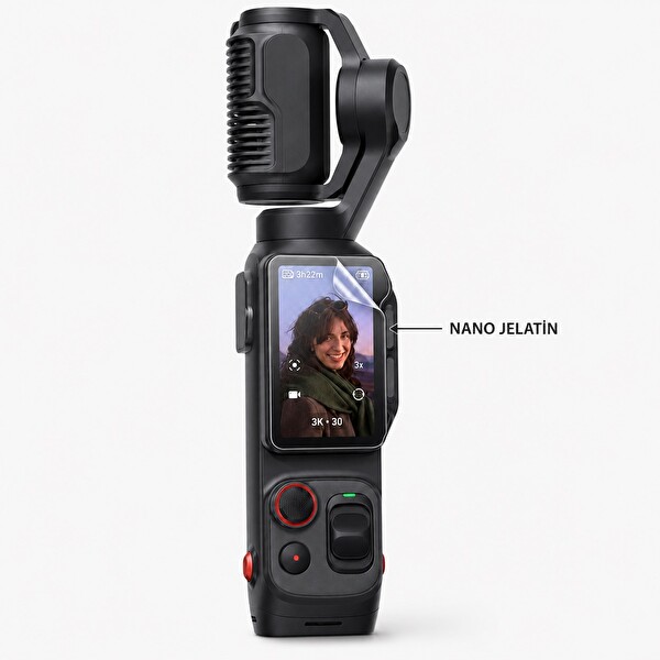 Insta360 Luna Ultra Uyumlu 3 Adet Şeffaf Ekran koruyucu Nano Jelatin