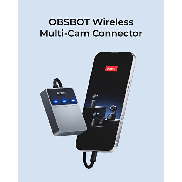 Obsbot Kablosuz Multi-Cam Konnektör Tail Air ve Tail 2 Kameralar İçin Kablosuz Çoklu Kamera Kontrol Aksesuarı