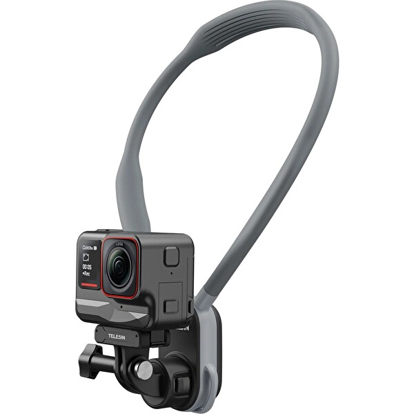 Telesin U Shape Neck Holder 2.0 Max Versiyon Gopro Djı Osmo Action INSTA360 Ace Pro Aksiyon Kameralar İçin Boyun Askısı