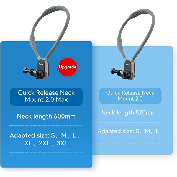 Telesin U Shape Neck Holder 2.0 Max Versiyon Gopro Djı Osmo Action INSTA360 Ace Pro Aksiyon Kameralar İçin Boyun Askısı