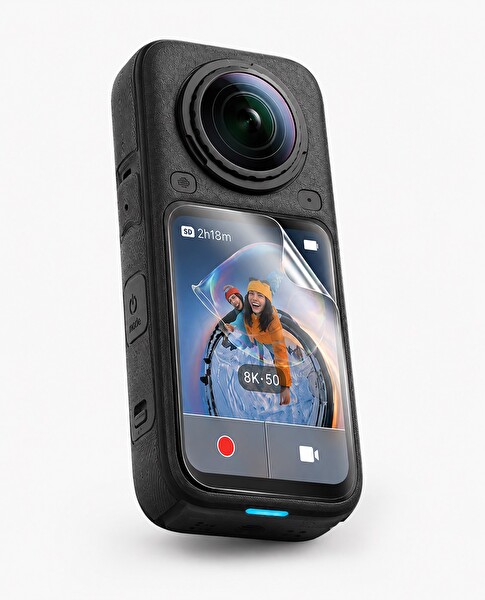 Insta360 X6 Aksiyon Kamera Uyumlu 3 Adet Şeffaf Ekran koruyucu Nano Jelatin