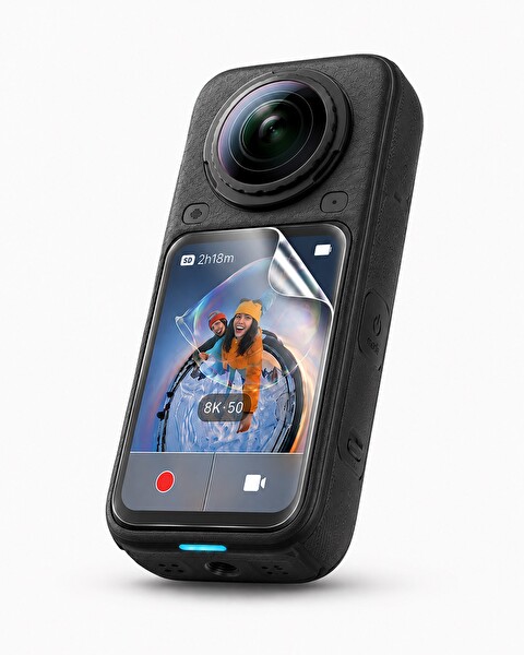Insta360 X6 Aksiyon Kamera Uyumlu 3 Adet Şeffaf Ekran koruyucu Nano Jelatin