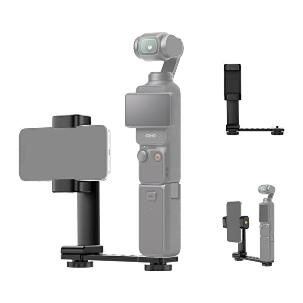 K&F Concept Osmo Pocket 4 ve Pocket 3 Uyumlu Telefon Tutucu Stand Sabitleme Aparatı