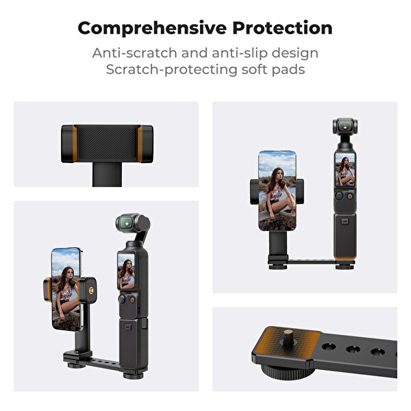 K&F Concept Osmo Pocket 4 ve Pocket 3 Uyumlu Telefon Tutucu Stand Sabitleme Aparatı