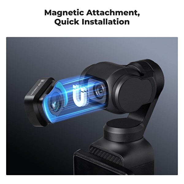 K&F Concept Osmo Pocket 3 ve 4 İçin 10X Makro Lens Yakın Çekim Filtresi - Ekran Koruyucu