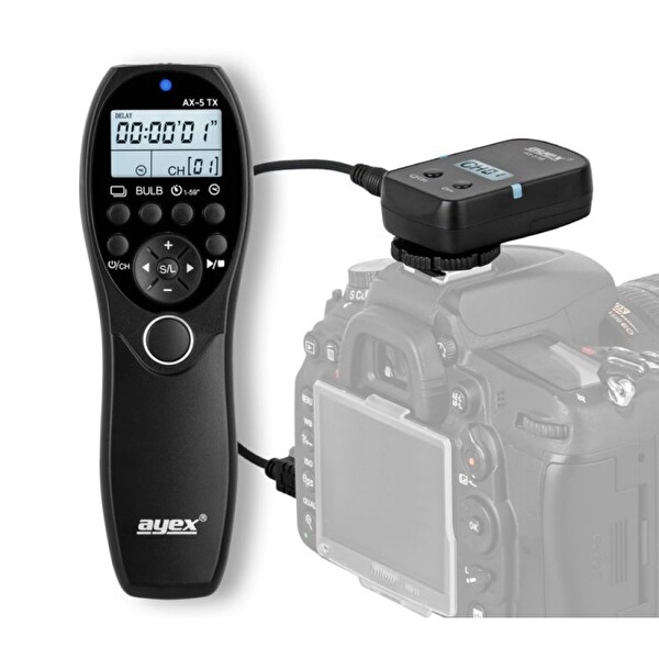 Ayex AX-5 E3 Pentax Uyumlu Kablosuz Zaman Ayarlı Kumanda