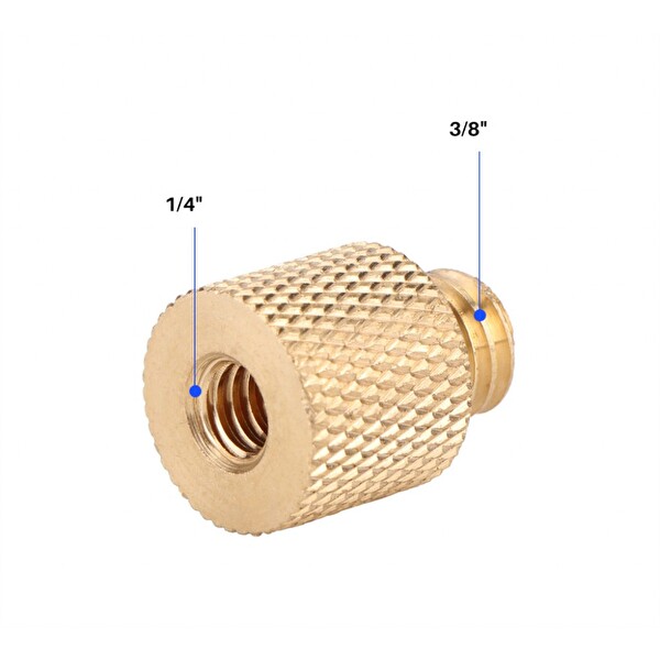 Ayex 1/4 İnç Tripod Vidasını 3/8 İnçe Dönüştürücü Gold Vida Adaptörü
