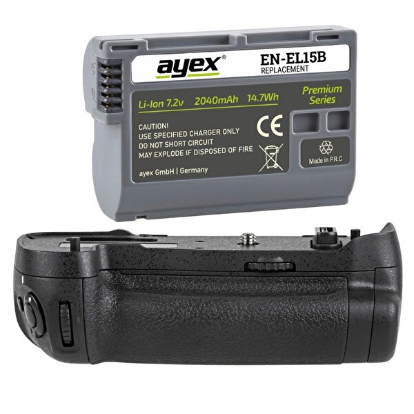 Ayex AX-D500 Nikon D500 İçin Battery Grip + 1 Adet EN-EL15B Batarya