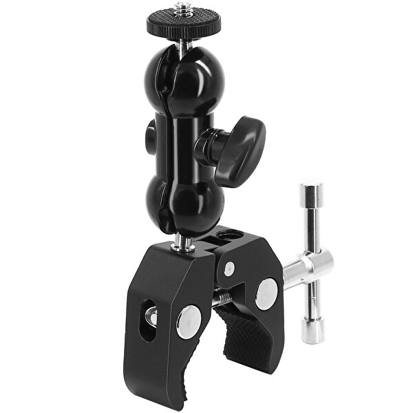 Ayex Dual Ball Heads Magic Arm + Super Crab Clamp Kelepçe
