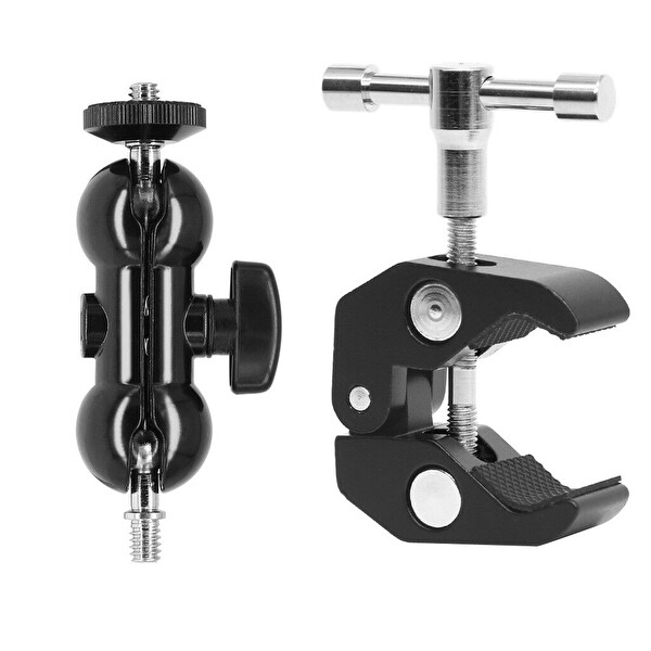 Ayex Dual Ball Heads Magic Arm + Super Crab Clamp Kelepçe