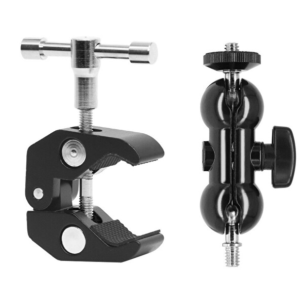 Ayex Dual Ball Heads Magic Arm + Super Crab Clamp Kelepçe