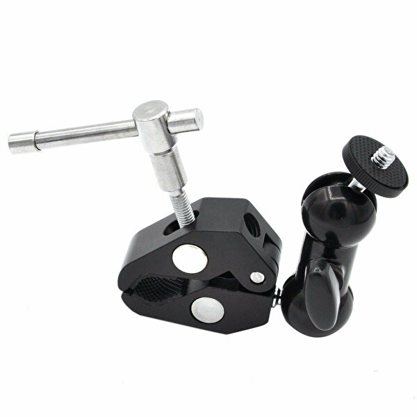 Ayex Dual Ball Heads Magic Arm + Super Crab Clamp Kelepçe