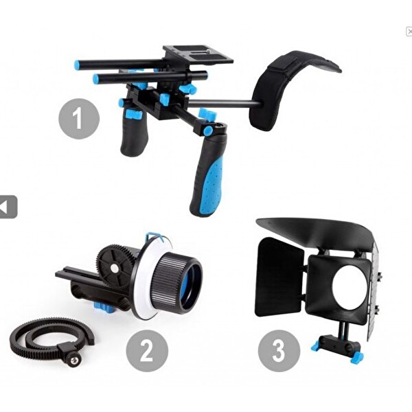 Ayex DSLR Rig Video Film Seti RL-02 + Follow Focus + Matte Box