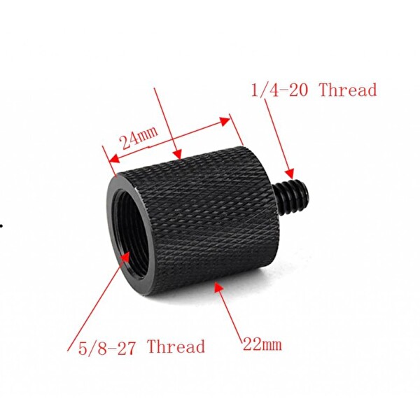 Ayex 5/8 İnç Mikrofon Standını 1/4 İnçe Dönüştürücü Vida Adaptörü