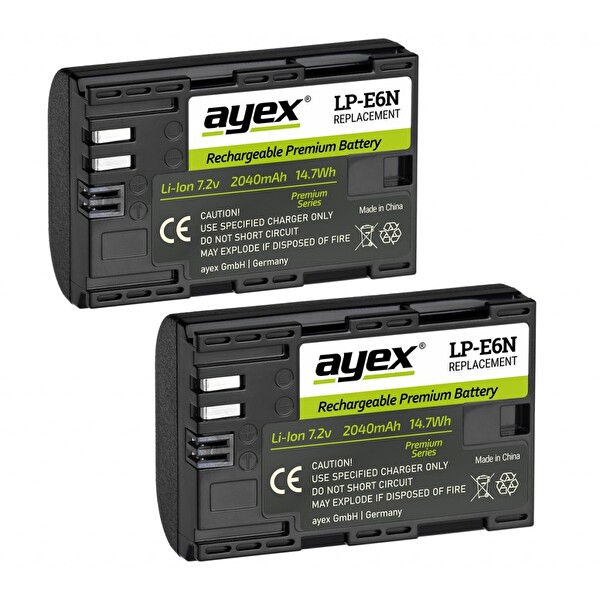 Ayex AX-70D Canon 70D 80D Uyumlu Battery Grip + 2 Adet LP-E6N Batarya