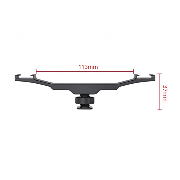 Ayex DSLR Uyumlu Flaş Bracket Iki Girişli Flaş LED Mikrofon Tutucu
