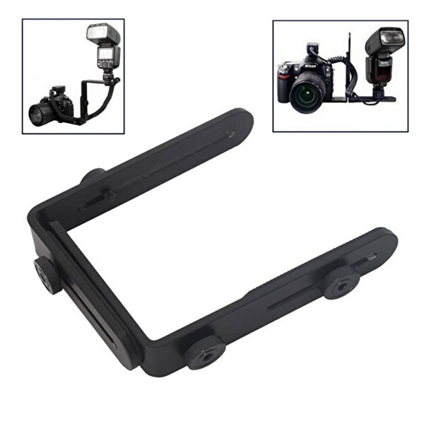 Ayex Ayarlanabilir Flash Bracket L Şekli Flaş Dirseği
