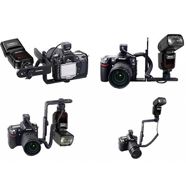 Ayex Ayarlanabilir Flash Bracket L Şekli Flaş Dirseği