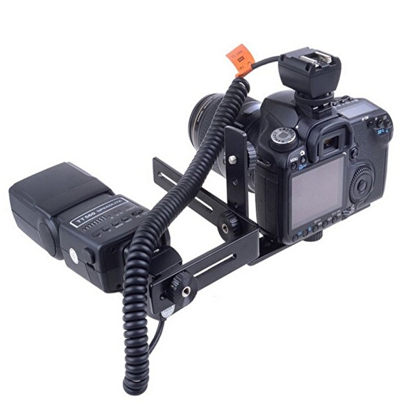 Ayex Ayarlanabilir Flash Bracket L Şekli Flaş Dirseği