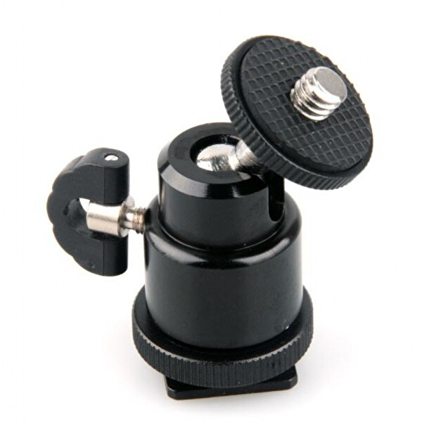 Ayex Tripod / Monopod ve Hot Shoe Uyumlu Ayarlanabilir Mini Kafa