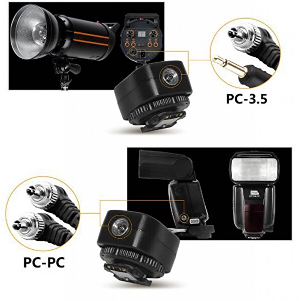 Pixel TF-334 Sony A7 A7II A7S-II A7R-II NEX6 Uyumlu Hot Shoe Converter