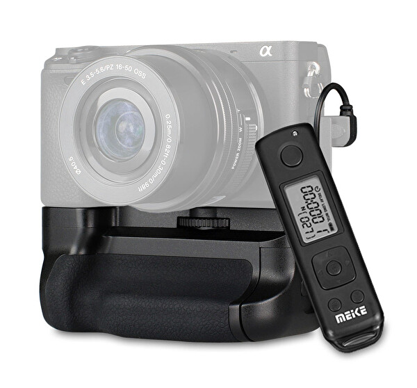 MeiKe Sony A6500 Uyumlu MK-A6500 Pro Battery Grip + Zaman Ayarlı Kumanda