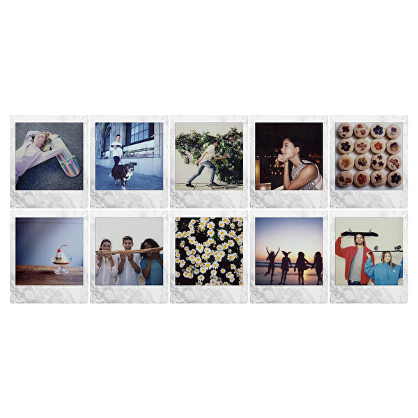 Fujifilm Instax Square Whitemarble 10'lu Kare Özel Film
