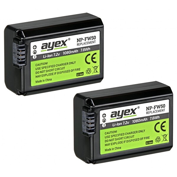 Ayex Sony A7 II A7R II A7S II Uyumlu AX-A7II Battery Grip + 2 Adet NP-FW50 Batarya