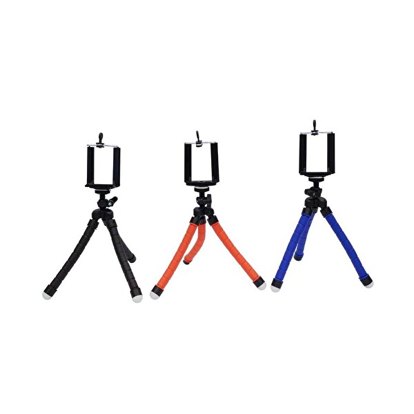 KingMa Telefon Tutucu Siyah Esnek Ahtapot Tripod