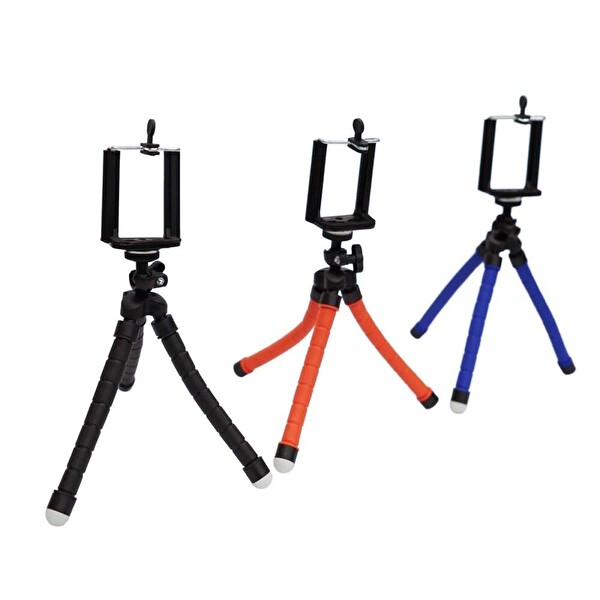 KingMa Telefon Tutucu Mavi Esnek Ahtapot Tripod