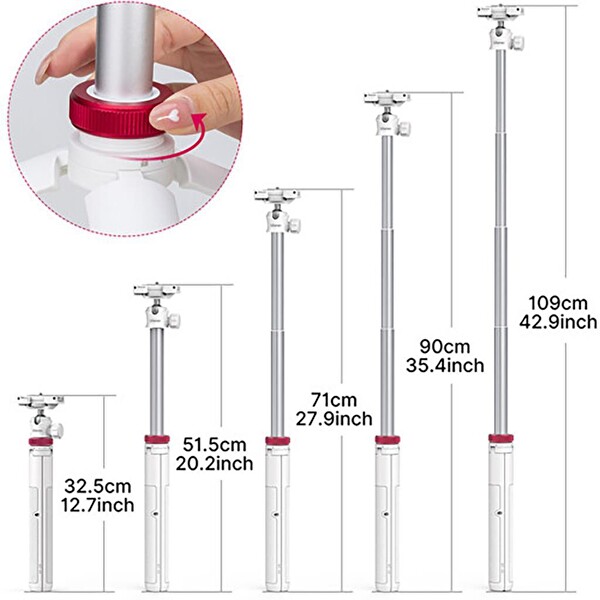 Ulanzi MT-44 Uzatılabilir Vlog Beyaz Tripod