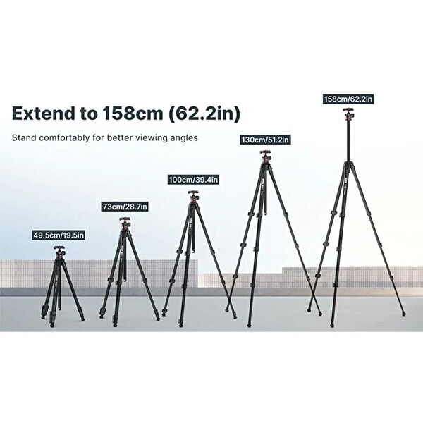 Ulanzi Ombra Ying Siyah Travel Tripod