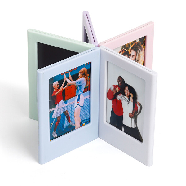 Fujifilm Instax Mini Film Uyumlu Mıknatıslı Mavi Fotoğraf Çerçevesi