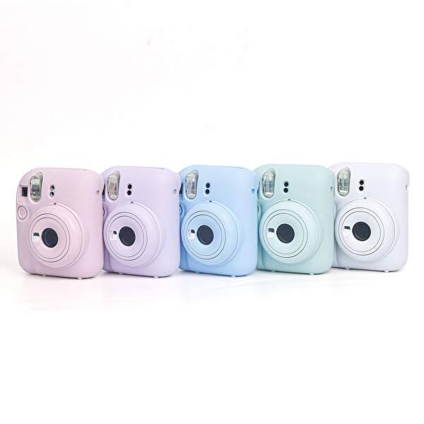 Fujifilm Instax Mini 12 Makine Uyumlu Lila Koruyucu Silikon Kılıf